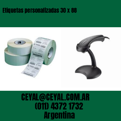 Etiquetas personalizadas 30 x 88