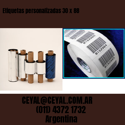 Etiquetas personalizadas 30 x 88