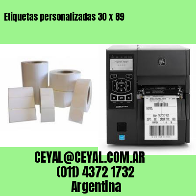 Etiquetas personalizadas 30 x 89