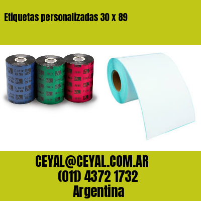 Etiquetas personalizadas 30 x 89