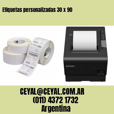 Etiquetas personalizadas 30 x 90