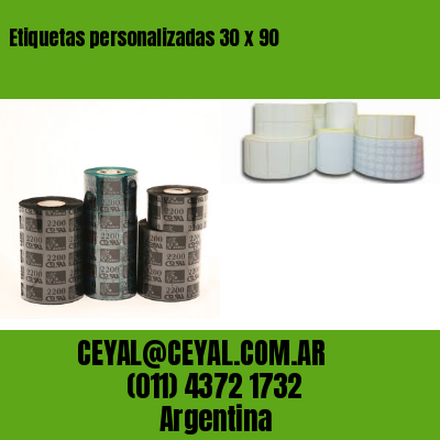 Etiquetas personalizadas 30 x 90