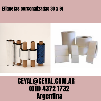 Etiquetas personalizadas 30 x 91