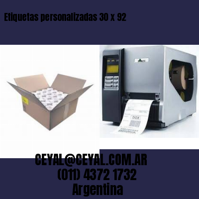 Etiquetas personalizadas 30 x 92