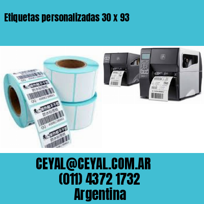 Etiquetas personalizadas 30 x 93