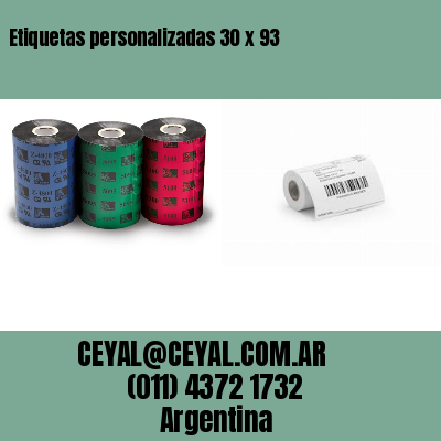 Etiquetas personalizadas 30 x 93