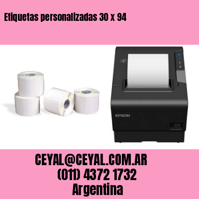 Etiquetas personalizadas 30 x 94