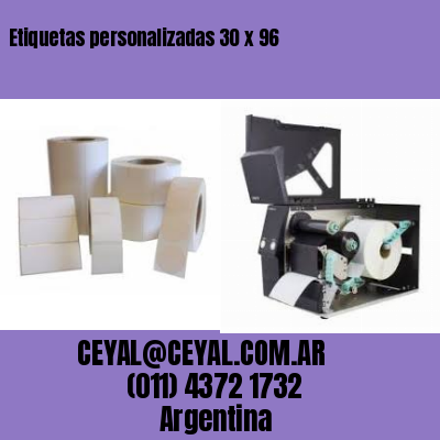 Etiquetas personalizadas 30 x 96