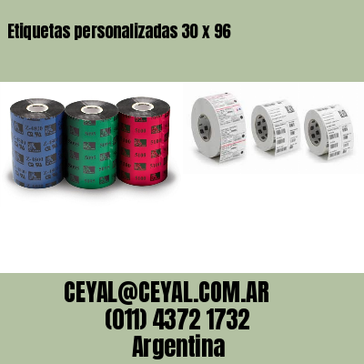 Etiquetas personalizadas 30 x 96