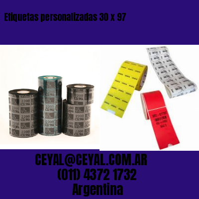 Etiquetas personalizadas 30 x 97