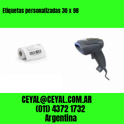 Etiquetas personalizadas 30 x 98