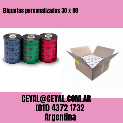 Etiquetas personalizadas 30 x 98