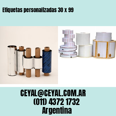 Etiquetas personalizadas 30 x 99