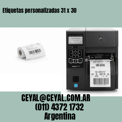 Etiquetas personalizadas 31 x 30