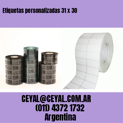 Etiquetas personalizadas 31 x 30