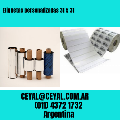 Etiquetas personalizadas 31 x 31