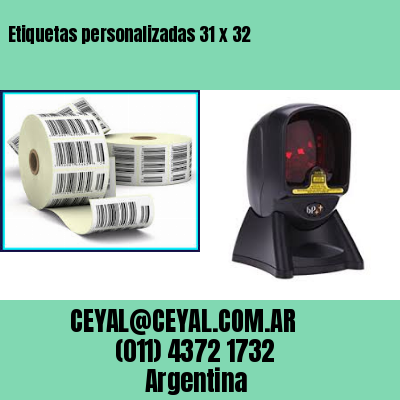 Etiquetas personalizadas 31 x 32