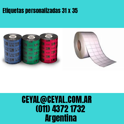 Etiquetas personalizadas 31 x 35