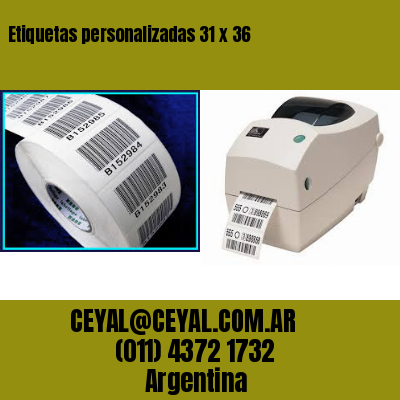 Etiquetas personalizadas 31 x 36