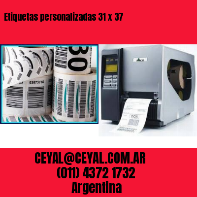 Etiquetas personalizadas 31 x 37