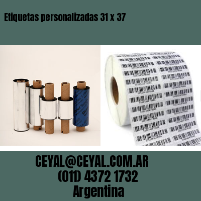 Etiquetas personalizadas 31 x 37