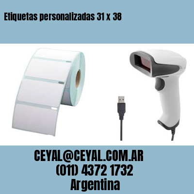 Etiquetas personalizadas 31 x 38