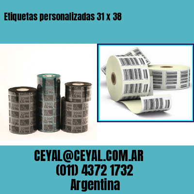 Etiquetas personalizadas 31 x 38