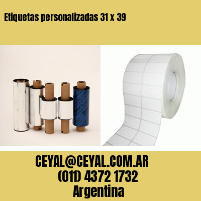 Etiquetas personalizadas 31 x 39