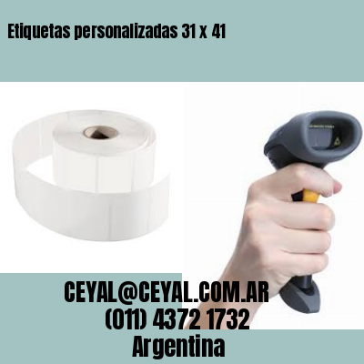 Etiquetas personalizadas 31 x 41