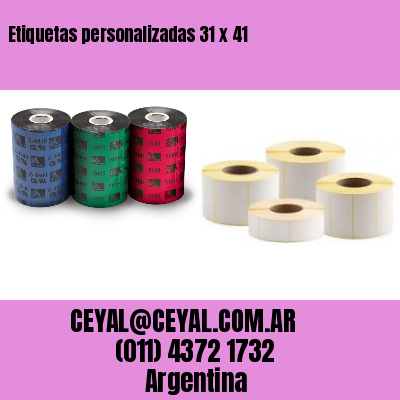 Etiquetas personalizadas 31 x 41