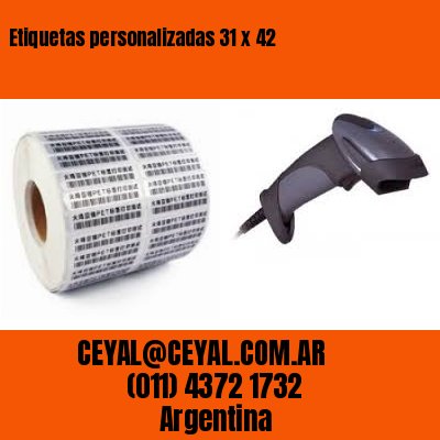 Etiquetas personalizadas 31 x 42