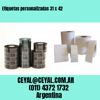 Etiquetas personalizadas 31 x 42