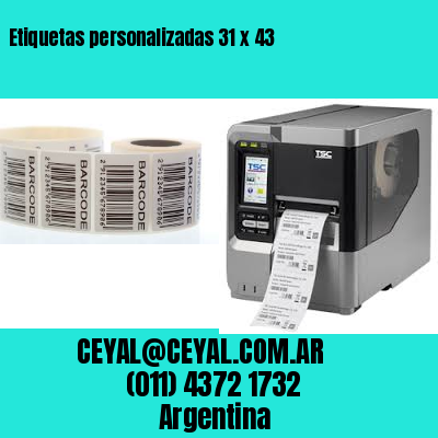 Etiquetas personalizadas 31 x 43