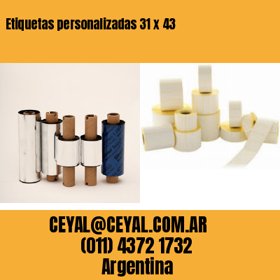 Etiquetas personalizadas 31 x 43