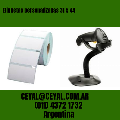 Etiquetas personalizadas 31 x 44