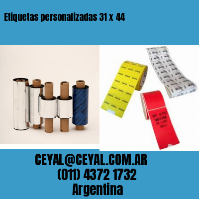 Etiquetas personalizadas 31 x 44