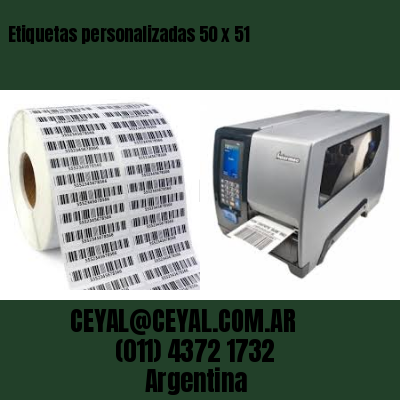 Etiquetas personalizadas 50 x 51