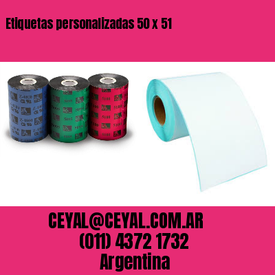 Etiquetas personalizadas 50 x 51