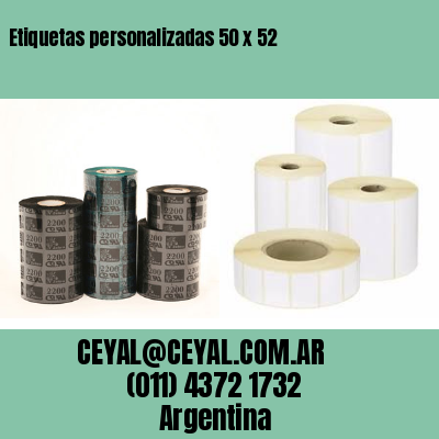 Etiquetas personalizadas 50 x 52