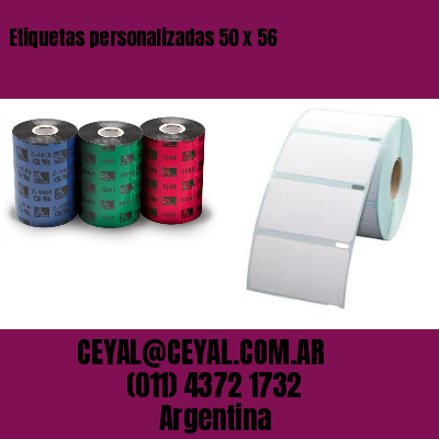 Etiquetas personalizadas 50 x 56