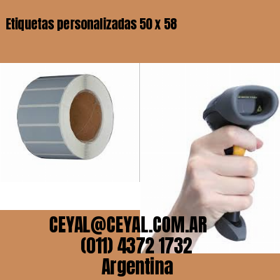 Etiquetas personalizadas 50 x 58