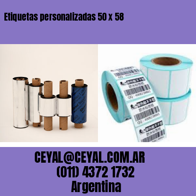 Etiquetas personalizadas 50 x 58