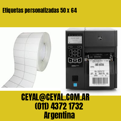 Etiquetas personalizadas 50 x 64