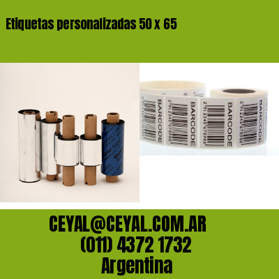 Etiquetas personalizadas 50 x 65