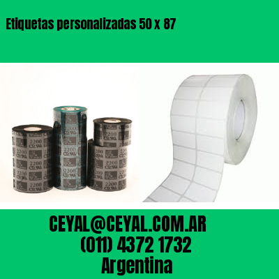 Etiquetas personalizadas 50 x 87