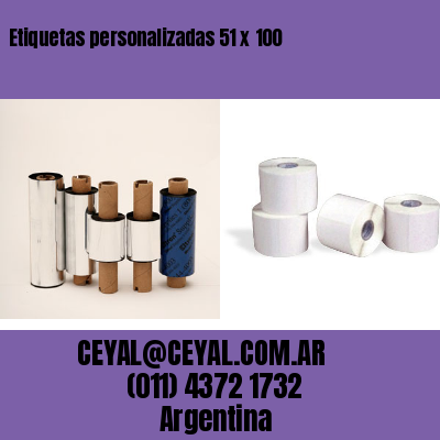 Etiquetas personalizadas 51 x 100