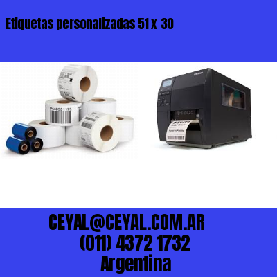 Etiquetas personalizadas 51 x 30