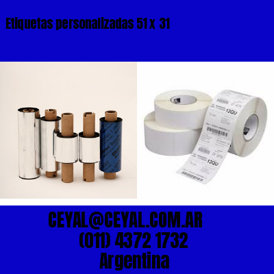 Etiquetas personalizadas 51 x 31