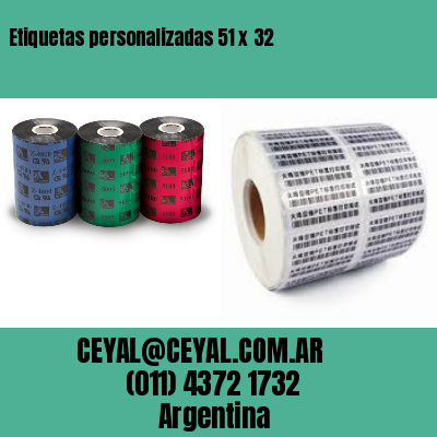 Etiquetas personalizadas 51 x 32