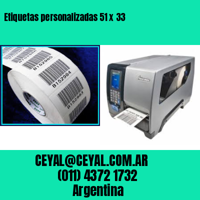 Etiquetas personalizadas 51 x 33